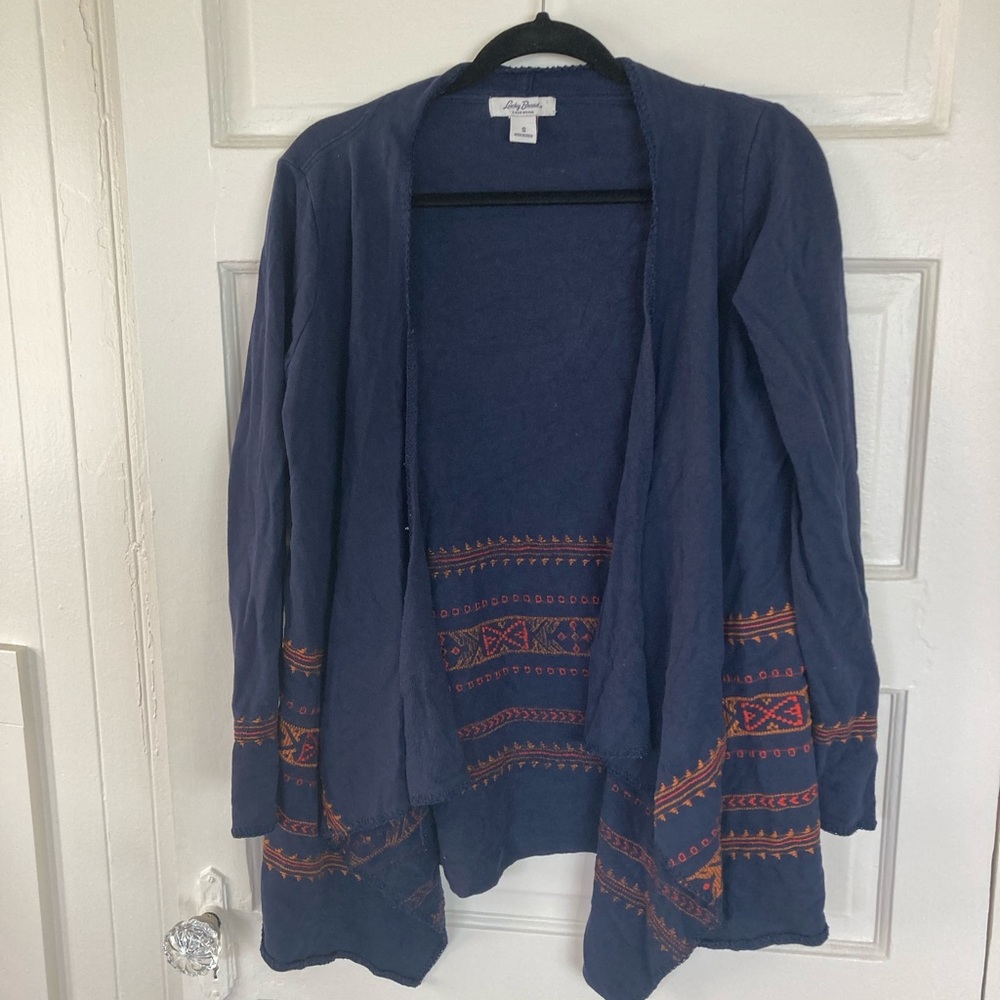 Lucky Brand sweater wrap with western details